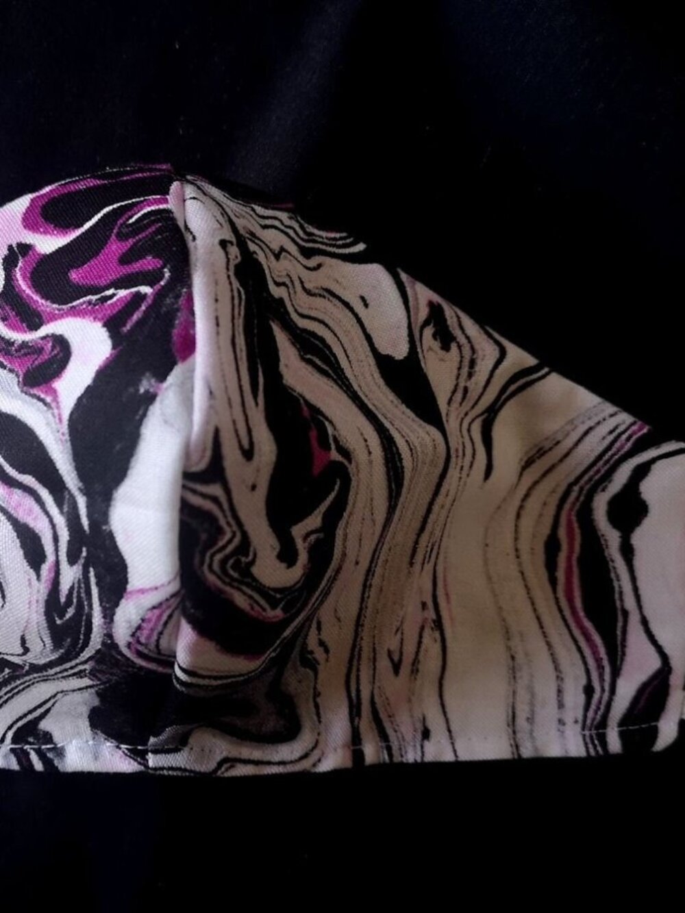 Adult Handmade Face Mask 100% Cotton | Marble black pink white